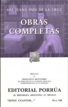 obras completas: sor juana ines de la cruz-sor juana de la cruz-9789700750552
