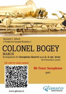 bb tenor sax part of "colonel bogey" for saxophone quartet (ebook)-9791221382952