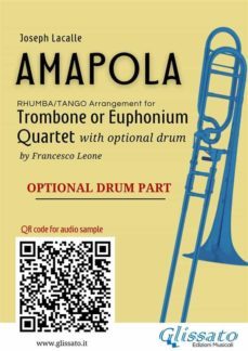 optional drum part of "amapola" for trombone or euphonium quartet (ebook)-9791221388152