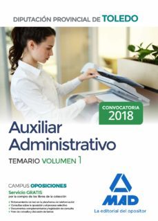 auxiliar administrativo de la diputacion provincial de toledo: temario (vol. 1)-9788414213162