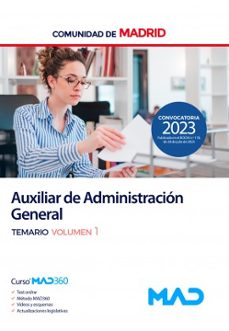 auxiliar administrativo de la comunidad de madrid. temario volumen 1-9788414273562