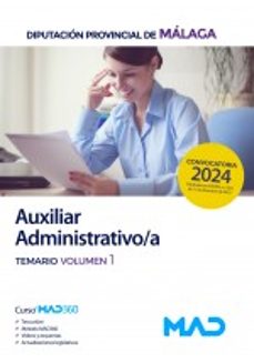 auxiliar administrativo/a de la diputacion de malaga. temario vol. 1-9788414278062