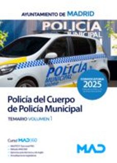 policia del cuerpo de policia municipal del ayuntamiento de madrid. temario vol. 1-9788414294062