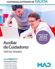 auxiliar de cuidadores. test del temario-9788414298862