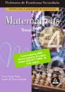 profesores de enseñanza secundaria. matematicas: temario b-9788466500562