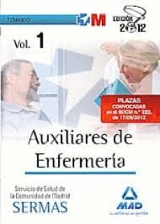 auxiliares de enfermeria del servicio de salud de la comunidad de madrid. temario volumen i (sermas)-9788467685862