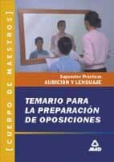 cuerpo de maestros: supuestos practicos para la oposicion (especi alidad audicion y lenguaje)-9788483110362