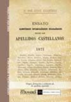 ensayo historico-etimologico filologico sobre los apellidos castellanos-9788498622362