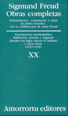 obras completas (vol. xx): presentacion autobiografia inhibicion, sintonia y angustia ¿pueden los legos ejercer el analisis? y otras obras (1925-1926)-sigmund freud-9789505185962