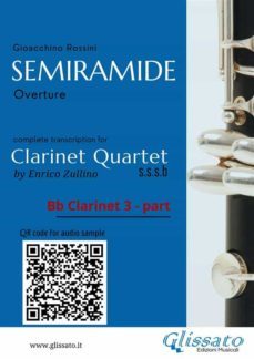 bb clarinet 3 part of "semiramide" for clarinet quartet (ebook)-9791221370362