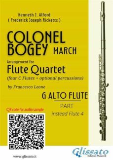 alto flute (instead flute 4) part of "colonel bogey" for flute quartet (ebook)-9791221381962