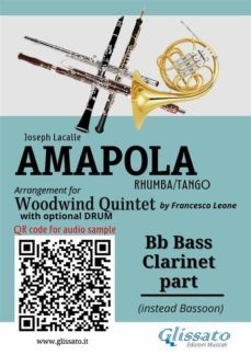 bb bass clarinet (instead bassoon) part of "amapola" for woodwind quintet (ebook)-9791221387162