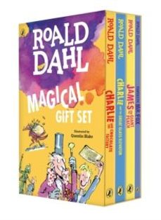 roald dahl magical gift boxed set (4 books): charlie and the chocolate factory, james and the giant peach, fantastic mr. fox,-9780142414972
