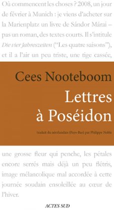 lettres à poséidon-cees nooteboom-9782330027872