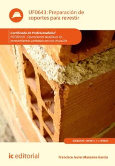 preparacion de soportes para revestir. eocb0109 (ebook)-francisco javier manzano garcia-9788411848572