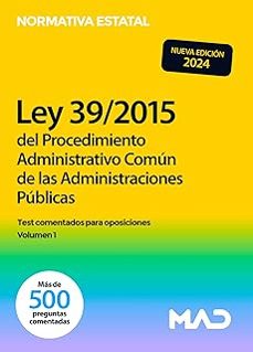 ley 39/2015, de 1 de octubre, del procedimiento administrativo común de las administraciones publicas.-9788414280072