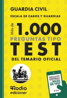 guardia civil. escala de cabos y guardias. más de mil preguntas t ipo test del temario oficial-miguel angel ortega palop-9788419922472