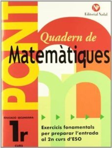 quadern matematiques 1º pont eso cat-9788478874972