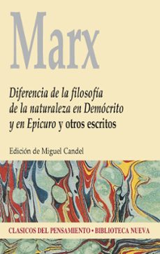 diferencia de la filosofia de la naturaleza en democrito y en epi curo y otros escritos-karl marx-9788499402772