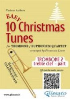 bb trombone t.c. 2 part of "10 easy christmas tunes" for trombone or euphonium quartet (ebook)-9791221358872