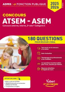 concours atsem et asem - categorie c - 180 questions pour reussir l'oral (ebook)-9782311221282