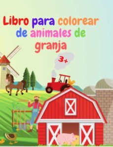 Página de libro para colorear de animales de granja de caballos lindo para  niños