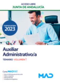 auxiliar administrativo/a (acceso libre). temario volumen 1 junta de andalucia-9788414270882