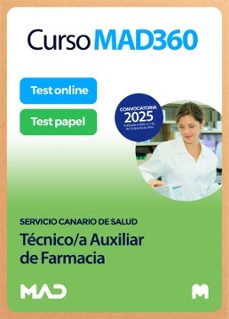 oposiciones tecnico/a auxiliar de farmacia del servicio canario de salud. paquete ahorro de libros y curso mad360 (30 dias)-9788414298282