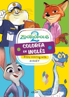 aprende y colorea en ingles con zootrópolis 2-9788419487582