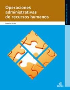 operaciones administrativas de recursos humanos 2011-9788497719582
