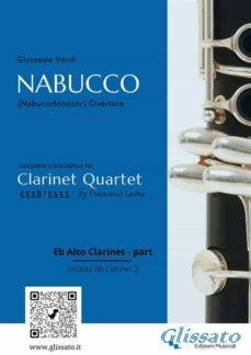 alto clarinet in eb part of "nabucco" overture for clarinet quartet (ebook)-9791220889582