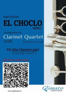 eb alto clarinet (instead bb 3) part of "el choclo" for clarinet quartet (ebook)-9791221392982