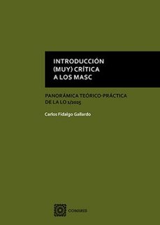 introduccion (muy) critica a los masc. panoramica teorico - pract ica de la lo 1/2025-carlos fidalgo gallardo-9791370330682