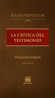 la critica del testimonio (ebook)-francesco gorphe-4099995589092