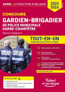 concours gardien-brigadier de police municipale et garde-champetre + videos dentretien interactives - categorie c - tout-en-un (ebook)-9782311222692