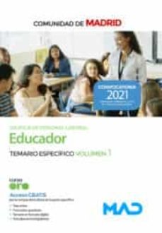 educador (grupo iii) de la comunidad de madrid. temario especifico volumen 1-9788414253892