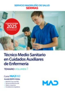 tecnico en cuidados de auxiliares de enfermeria. temario vol. 1 servicio madrileño de salud (sermas)-9788414299692
