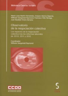 observatorio de la negociacion colectiva-wilfredo sanguineti raymond-9788415305392