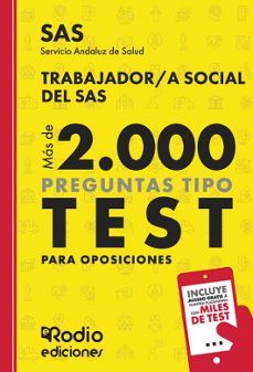 trabajador/a social del sas. mas de 2.000 preguntas tipo test par a oposiciones-ediciones rodio-9788419922892