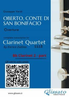 bb clarinet 2 part of "oberto, conte di san bonifacio" for clarinet quartet (ebook)-9791221369892