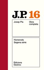 homenots, segona serie-josep pla-9788423305292 homenots, segona serie-josep pla-9788423305292