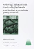 metodología de la traducción directa del inglés al español 3ª ed.-mariana orozco jutoran-9788490454312 metodología de la traducción directa del inglés al español 3ª ed.-mariana orozco jutoran-9788490454312