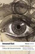 critica del discernimiento-immanuel kant-9788420669922 critica del discernimiento-immanuel kant-9788420669922