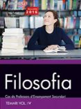 cos de professors d ensenyament secundari. filosofia. temari vol. iv-9788468168852 cos de professors d ensenyament secundari. filosofia. temari vol. iv-9788468168852