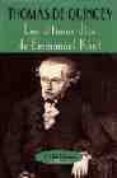 los ultimos dias de emmanuel kant-thomas de quincey-9788477023272 los ultimos dias de emmanuel kant-thomas de quincey-9788477023272
