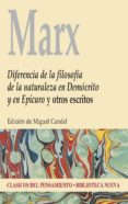 diferencia de la filosofía de la naturaleza en democrito y en epi curo y otros escritos-9788499402772 diferencia de la filosofía de la naturaleza en democrito y en epi curo y otros escritos-9788499402772