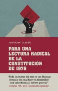 para una lectura radical de la constitución de 1978-fernando olivan-9788416020782 para una lectura radical de la constitución de 1978-fernando olivan-9788416020782