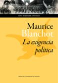 maurice blanchot: la exigencia politica-rosa martinez gonzalez-9788416272082 maurice blanchot: la exigencia politica-rosa martinez gonzalez-9788416272082