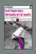 que hago aqui: sentado en el suelo-joël egloff-9788496080492 que hago aqui: sentado en el suelo-joël egloff-9788496080492