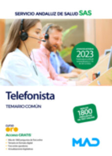 Portada de TELEFONISTA. TEMARIO COMUN: SERVICIO ANDALUZ DE SALUD (SAS)